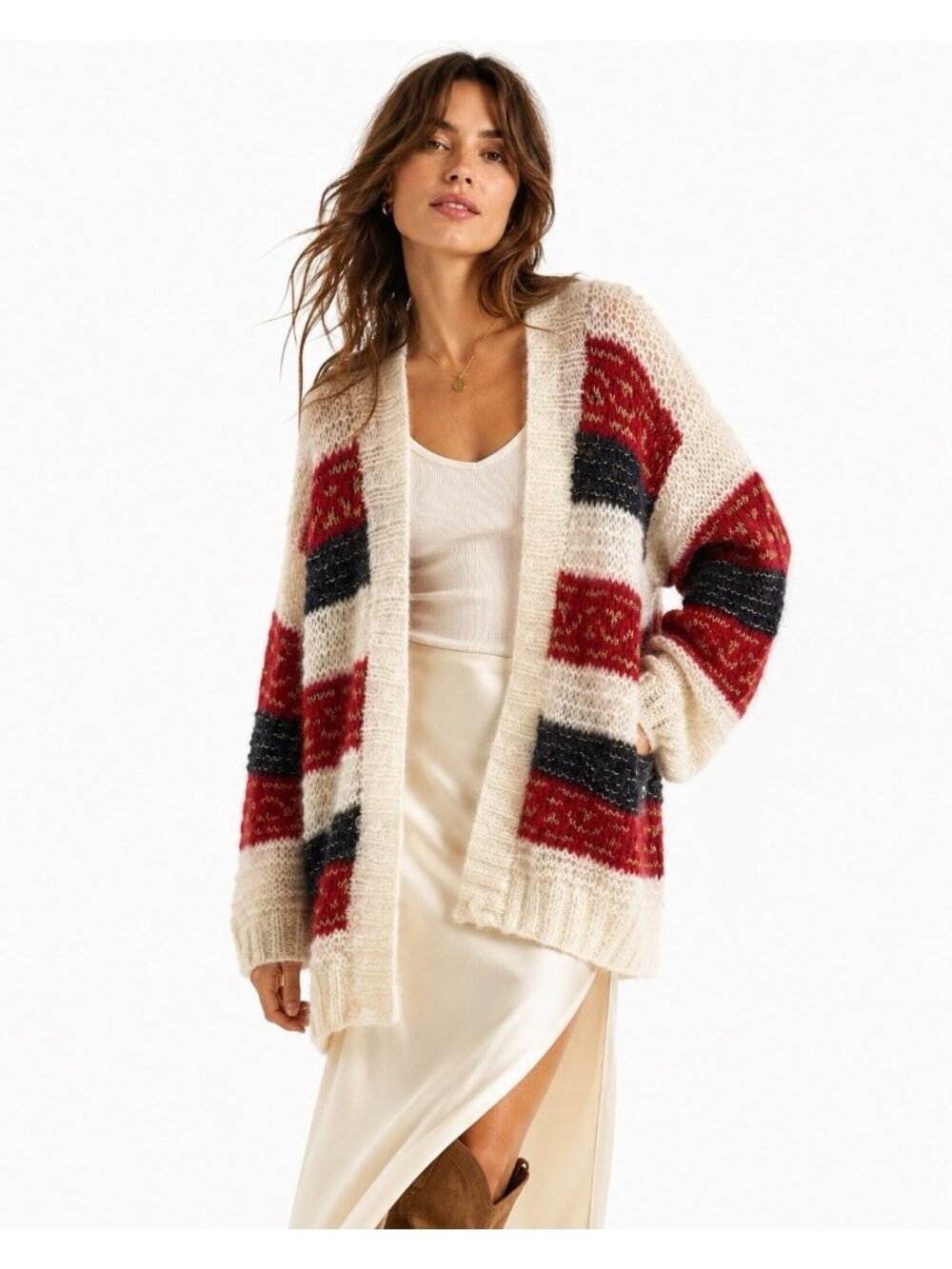 MES DEMOISELLES JIMMY cardigan sweater 1 US S/M mohair french girl slouchy chic
